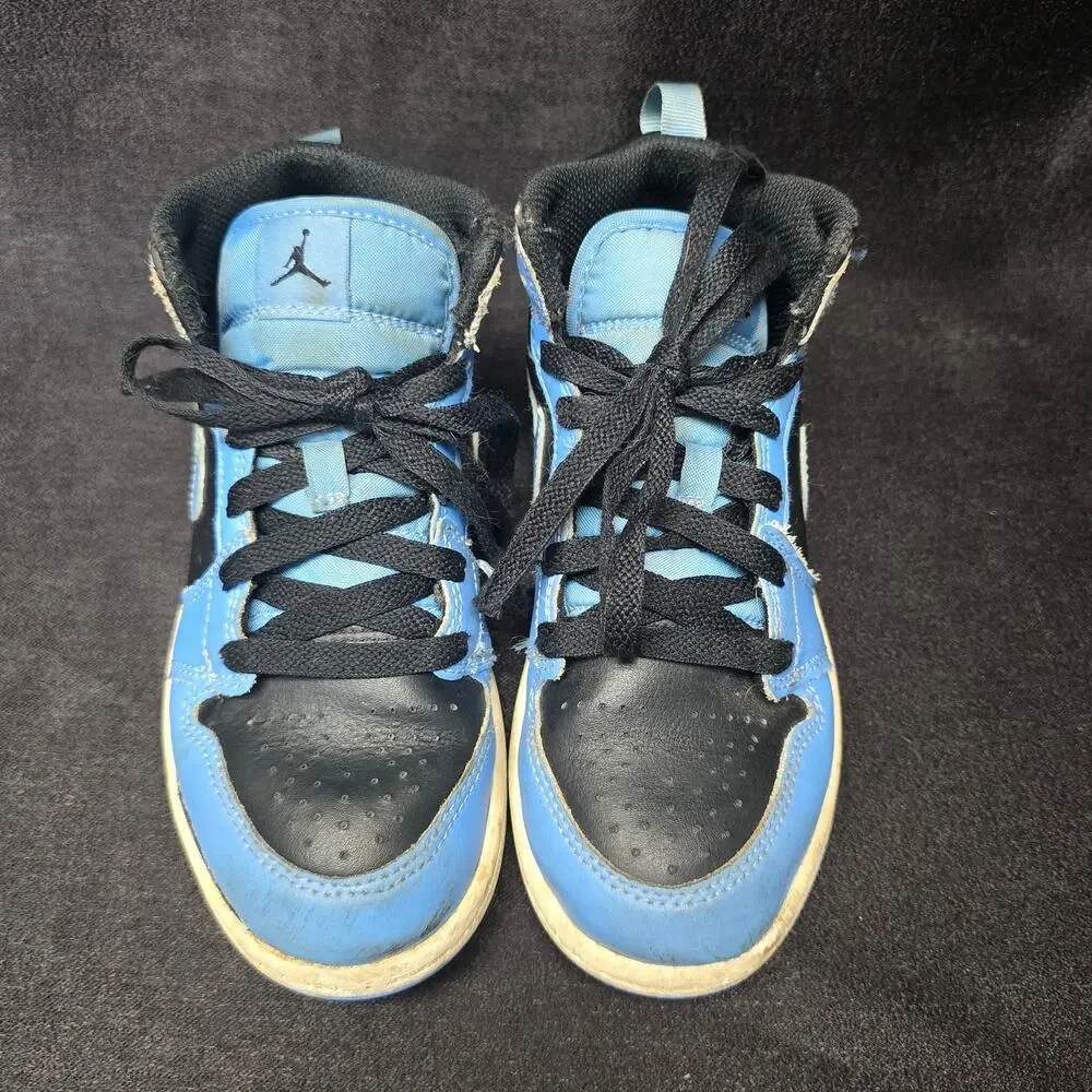 Nike Air Blue & Black Jordan 1 Mid Sneakers